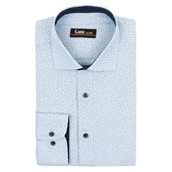 Camasa barbati CT07OXFORD.62 Slim Fit, bleu/bleumarin/rosu, Gama | marimea 41/42 — poza produs 1/3