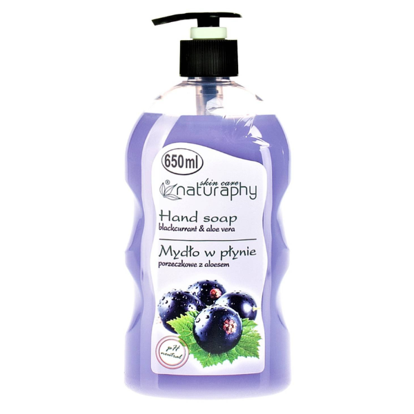 Poza produs Sapun lichid Coacaze negre si Extract de Aloe Vera Naturaphy, Blux | 650 ml