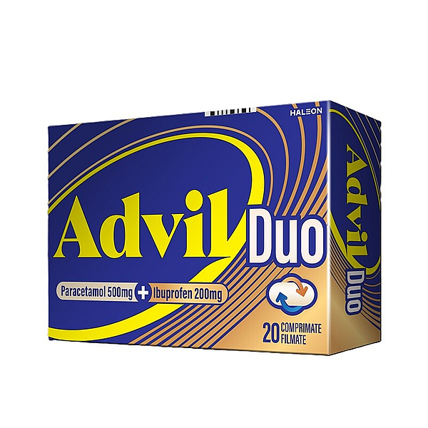 Poza produs Advil Duo, Haleon | 500 mg/200 mg, comprimate filmate