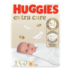 Huggies Extra Care nr.1, 2-5 kg | 26 bucati