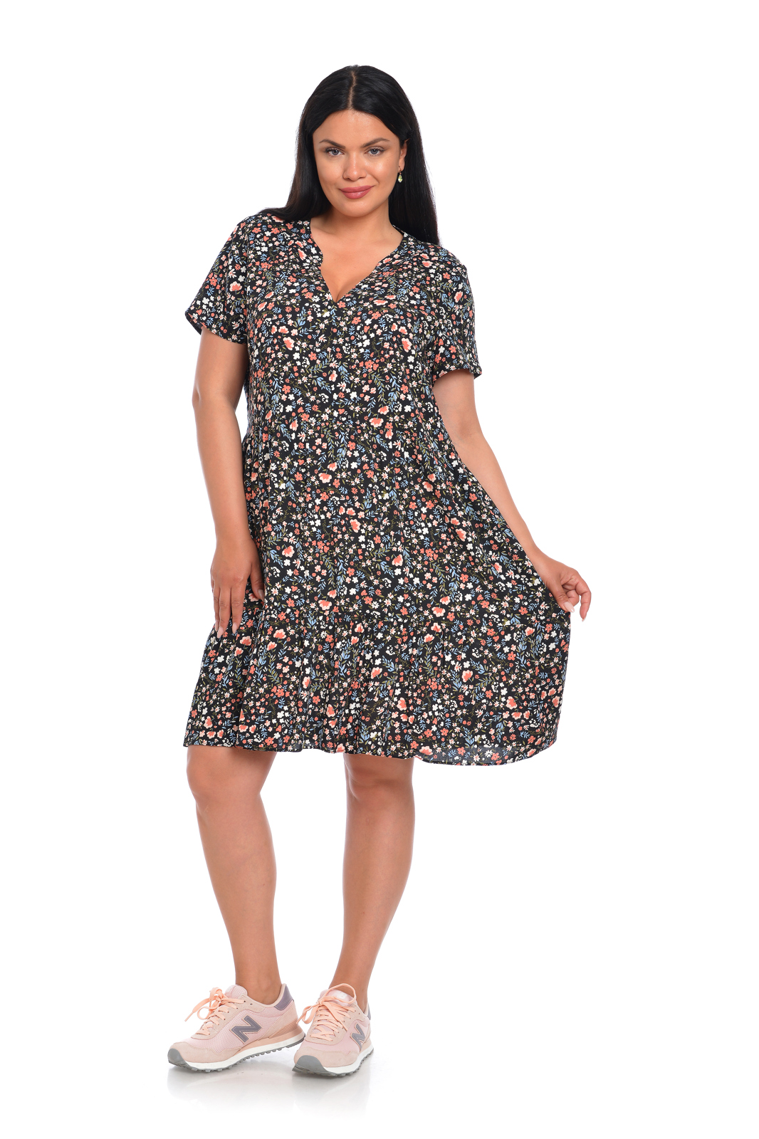Poza produs Rochie tunica vara DV22RT42 negru floral, Dress to Impress | marimea 36/38