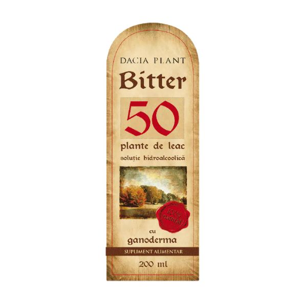 Poza produs Bitter din 50 de plante cu Ganoderma, Dacia Plant | 200 ml