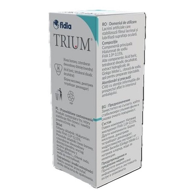 Solutie oftalmica Trium Free, Fidia | 10 ml — poza produs 3/4