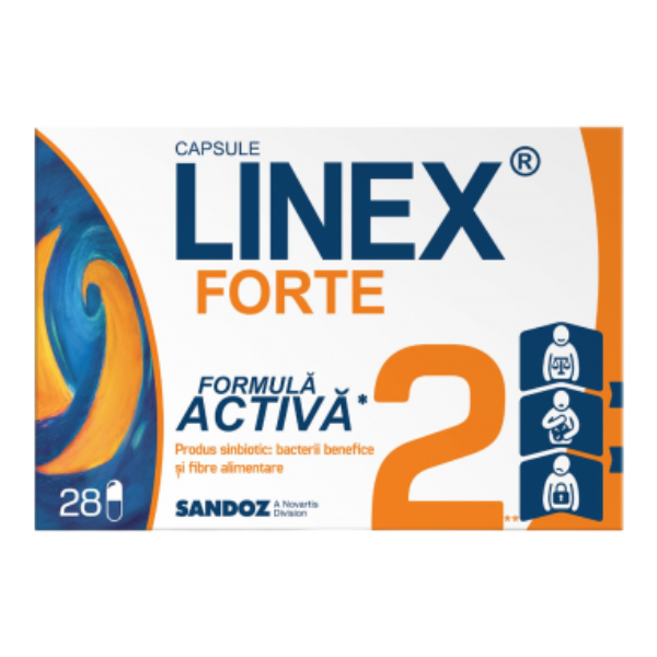 Poza produs Linex Forte, Sandoz | 28 capsule