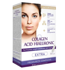 Coalgen si Acid Hialuronic Extra, Interherb | 30 capsule