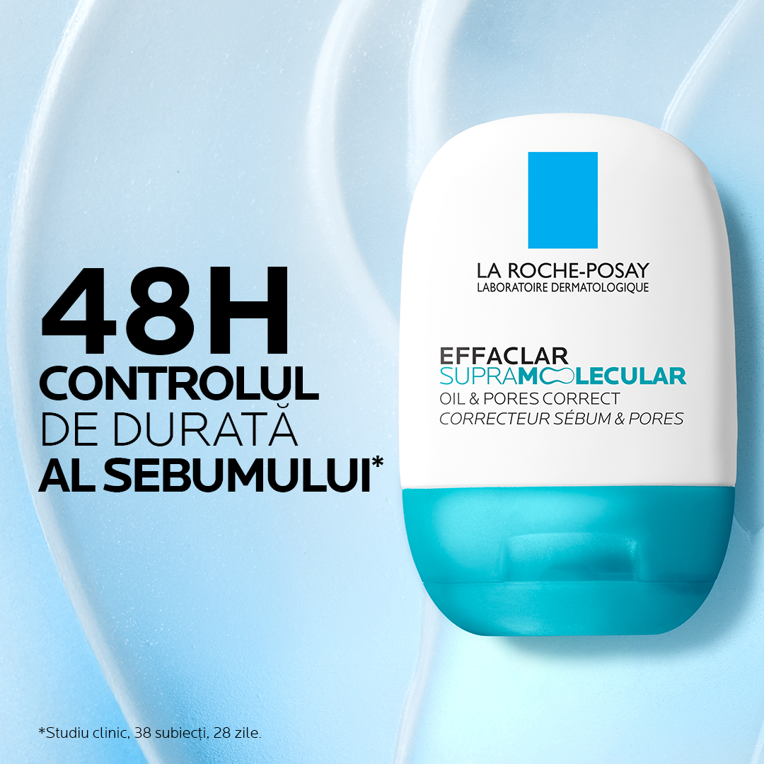 Gel-crema matifiant pentru exces de sebum si pori vizibili Effaclar Supramolecular, La Roche-Posay | 40 ml — poza produs 6/13