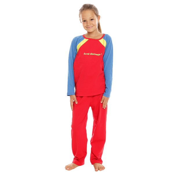 Pijama copii AI2255 rosu TRICOLOR, Andana | marimea 40 (13/14 ani) — poza produs 2/3