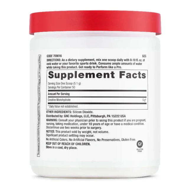 PRO PERFORMANCE Creatine Monohydrate, GNC | 255 g pulbere — poza produs 2/2