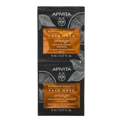 Masca de fata pentru luminozitate cu extract de portocale, Apivita | 2 x 8 ml