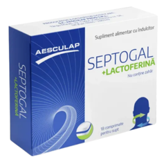 Spray bucofaringian Septogal + Lactoferina, Aesculap | 15 ml