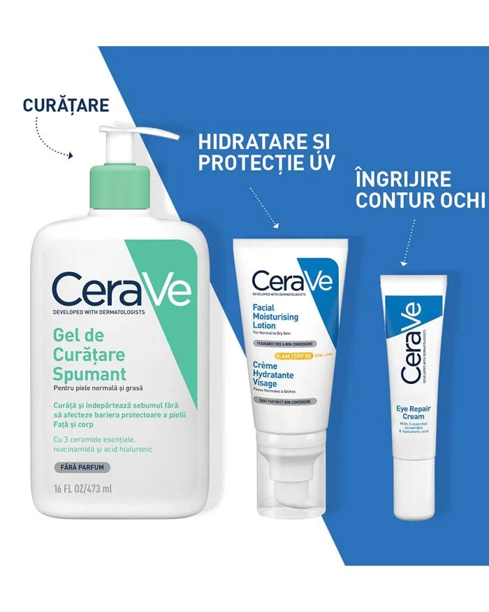 Poza produs CeraVe Gel de curatare spumant piele normal-grasa | 473 ml