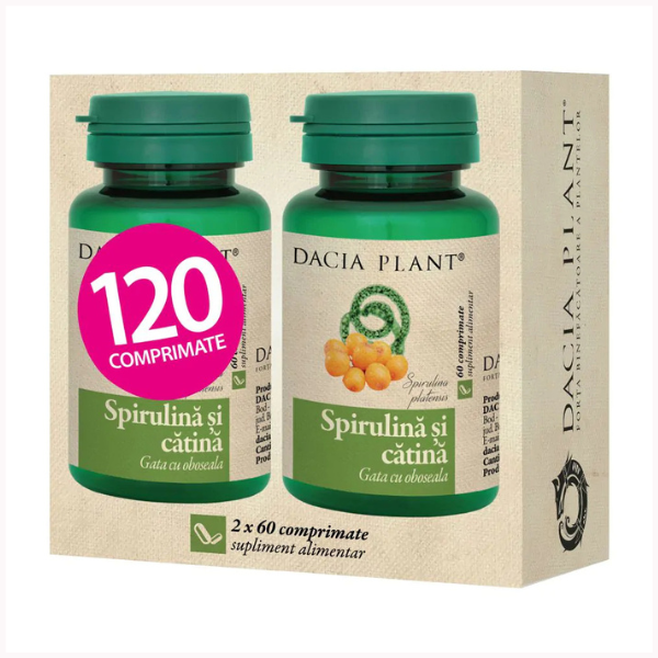 Poza produs Spirulina si Catina, Dacia Plant | 120 comprimate