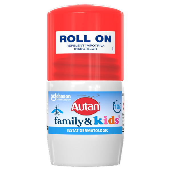 Roll-on lotiune repelent impotriva insectelor Family&Kids, Autan | 50 ml