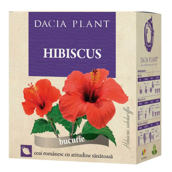 Poza produs Ceai Hibiscus, Dacia Plant | 50 g