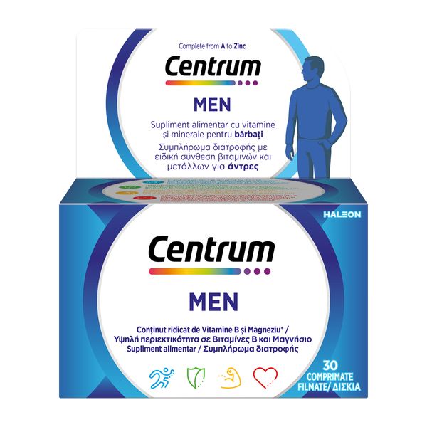 Poza produs Centrum pentru barbati Complet de la A la Zinc | 30 comprimate
