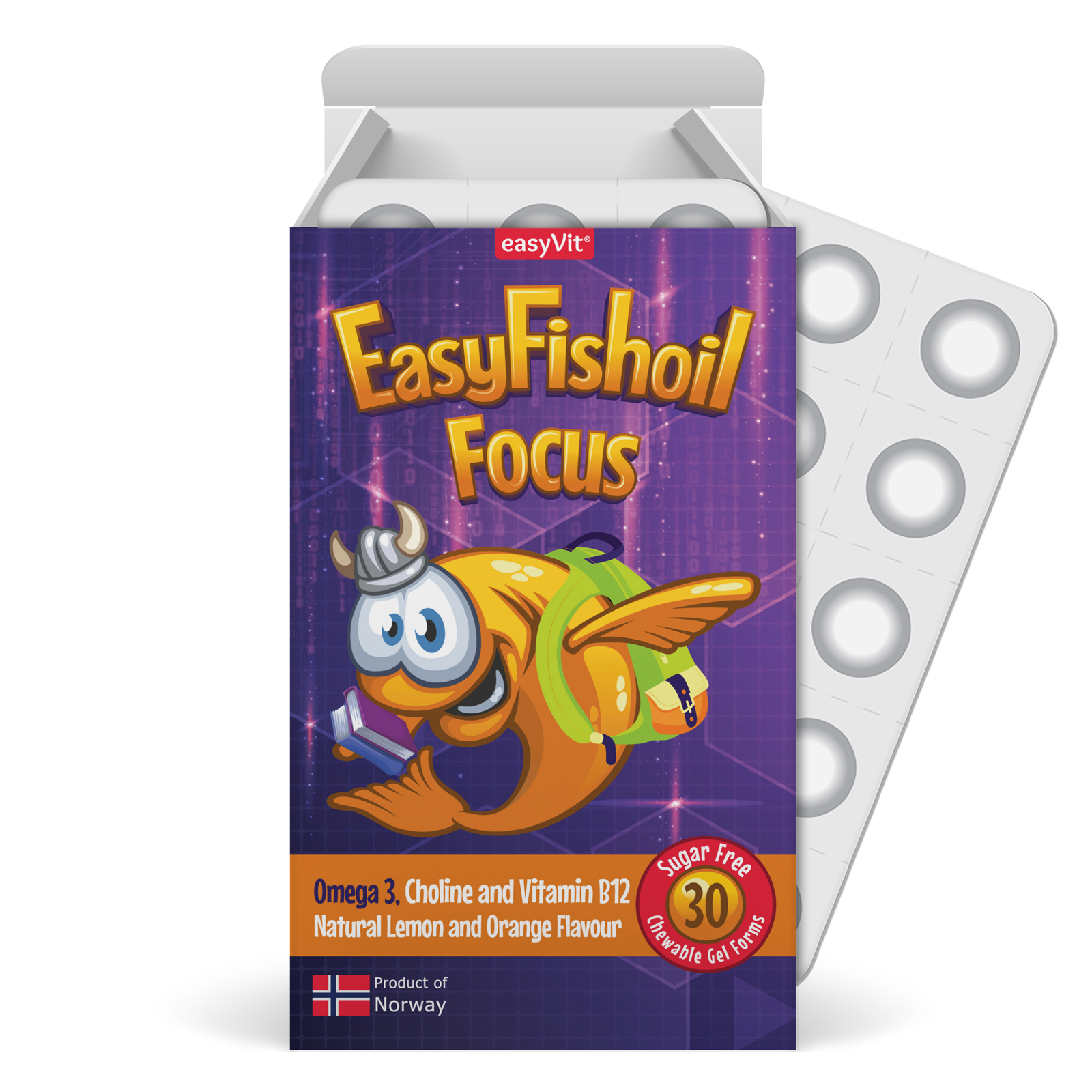 Poza produs Easy FishOil Focus pentru copii, Ropharma | 30 comprimate masticabile