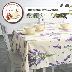 FATA DE MASA TEFLONATA ANTIMURDARIRE 100% BBC CREM BUCHET LAVANDA 140X180CM RALEX INFINITY