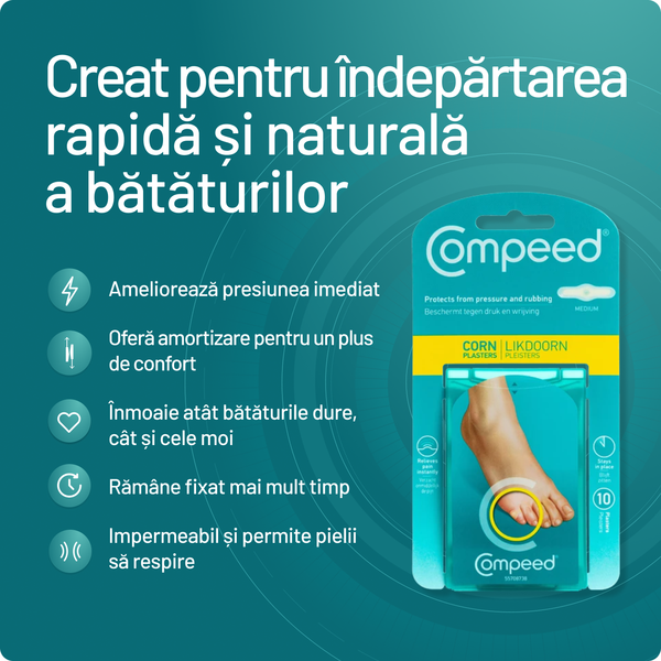 Poza produs Plasturi pentru bataturi profunde medii, Compeed | 10 buc