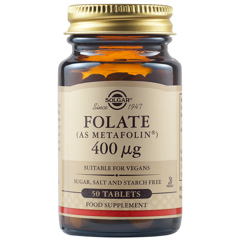 Acid folic Folate 400 mg, Solgar | 50 tablete