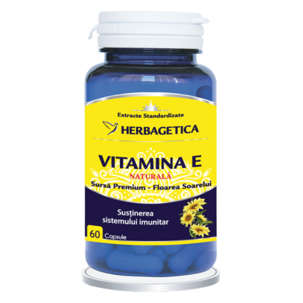 Poza produs Vitamina E, Herbagetica | 60 capsule