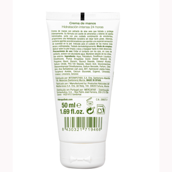 Poza produs Crema de maini cu aloe vera, Interapothek | 50 ml