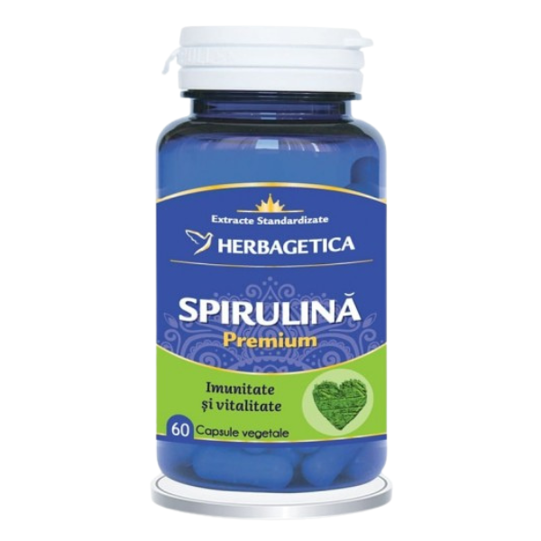 Poza produs Spirulina Premium, Herbagetica | 60 capsule