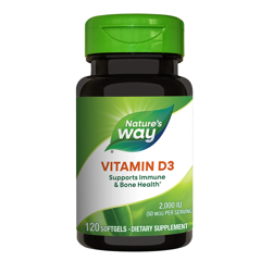 Natures Way Vitamina D3 2000 ui | 120 capsule