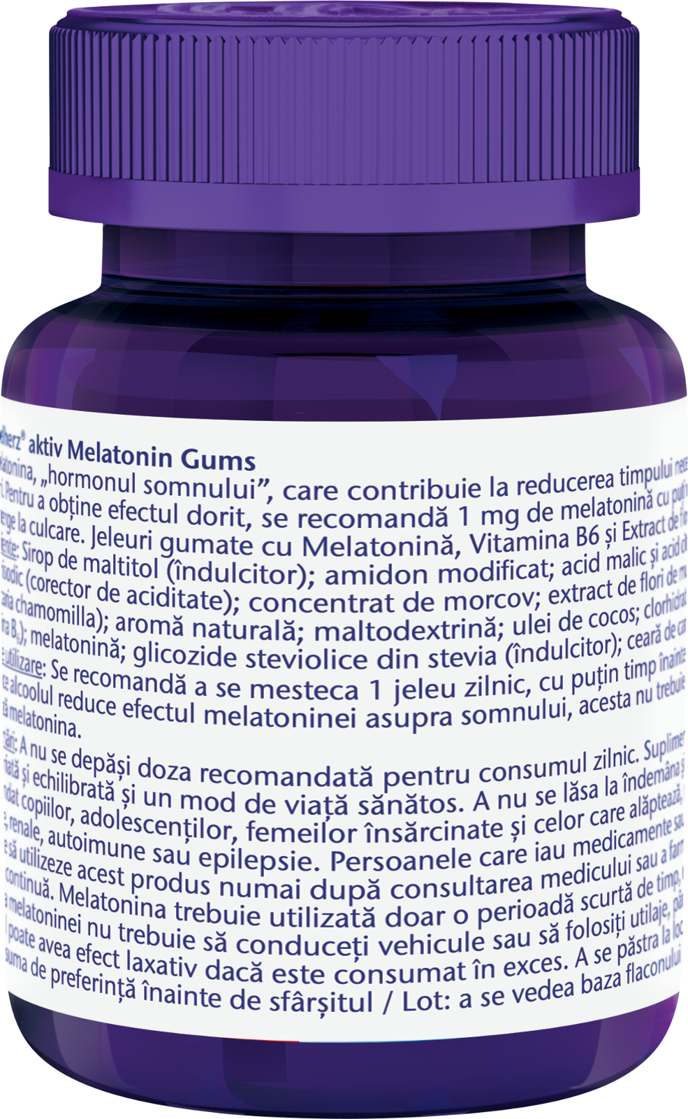 Melatonin Gums, Doppelhertz Aktiv | 40 jeleuri gumate — poza produs 2/2