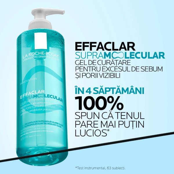 Gel de curatare pentru excesul de sebum Effaclar Supramolecular, La Roche-Posay | 400 ml — poza produs 5/16