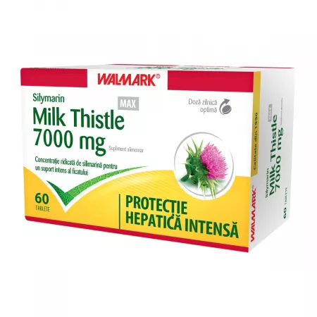 Poza produs Silymarin Milk Thistle MAX 7000 mg, Walmark | 60 comprimate