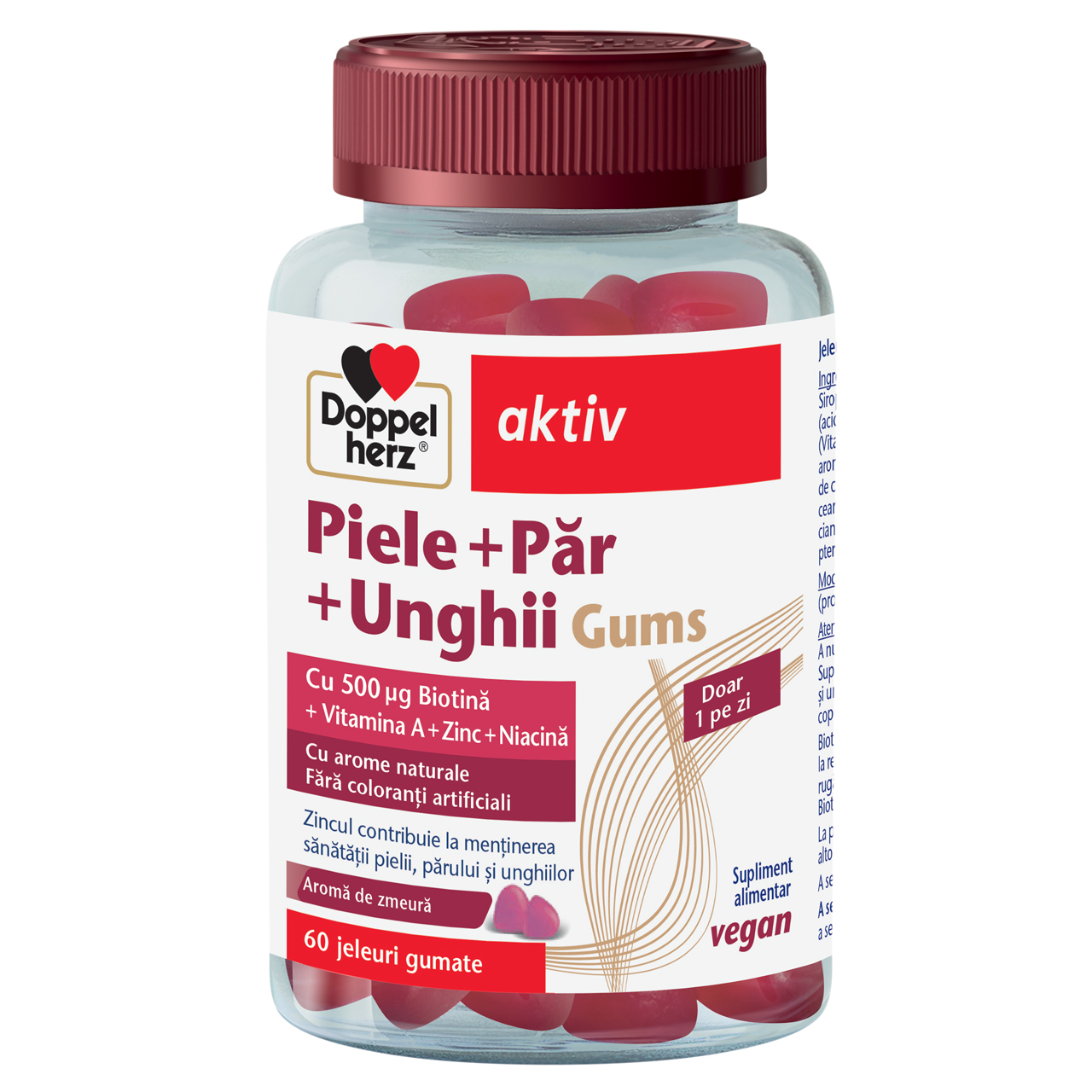 Poza produs Piele + par + unghii, Doppelherz Aktiv | 60 jeleuri gumate