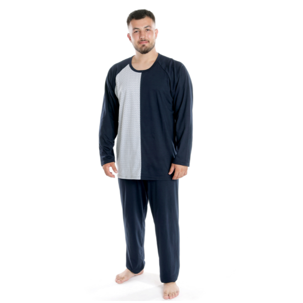Poza produs Pijama barbati AT2349 bleumarin/alb imprimat, Andana | marimea M
