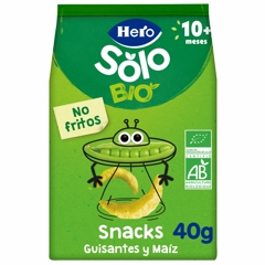 Snack Bio din mazare si porumb Solo 10+ luni, Hero | 40 g