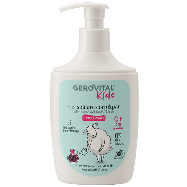Poza produs Gel spalare corp si par Hydra Care, Gerovital Kids, Farmec | 300 ml