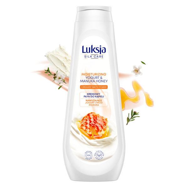 Poza produs Gel spuma de baie SILK & CARE Moisturizing, Luksja | 900 ml