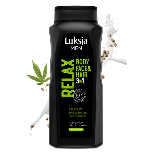 Poza produs Sampon si gel de dus barbati 3 in 1 RELAX, Luksja | 500 ml