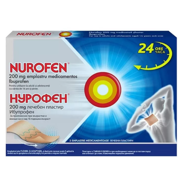 Poza produs Nurofen 200 mg emplastru medicamentos, Reckitt Benckiser Healthcare | 2 bucati