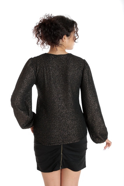 Poza produs Bluza CT24092 negru & auriu, Cesy | marimea S