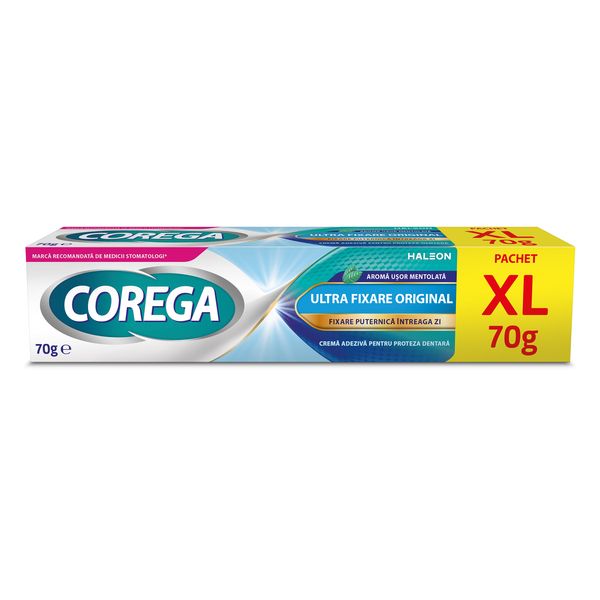 Poza produs Crema adeziva pentru proteza dentara Corega Ultra Fixare, Haleon | 70 g