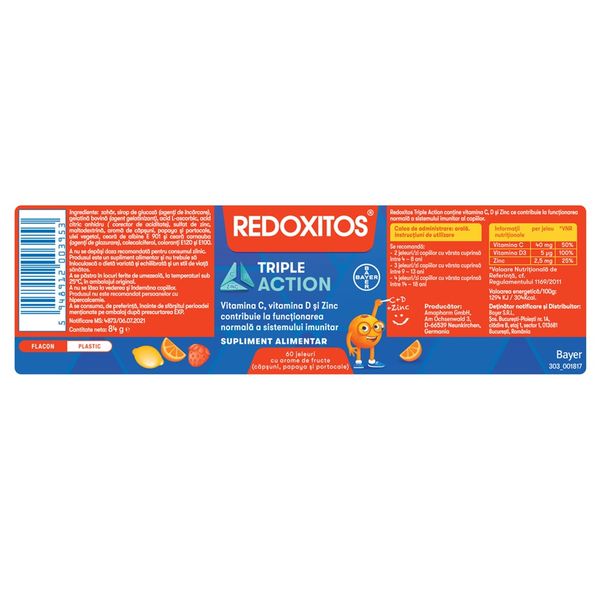 Poza produs REDOXITOS TRIPLE ACTION X 60 JELEURI BAYER