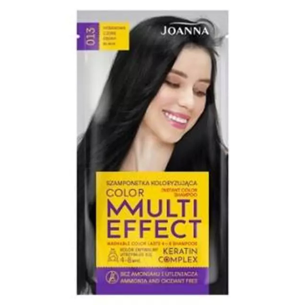 Poza produs Sampon nuantator cu keratina Multi Effect Color 013 Negru ebonita, Joanna | 35 g