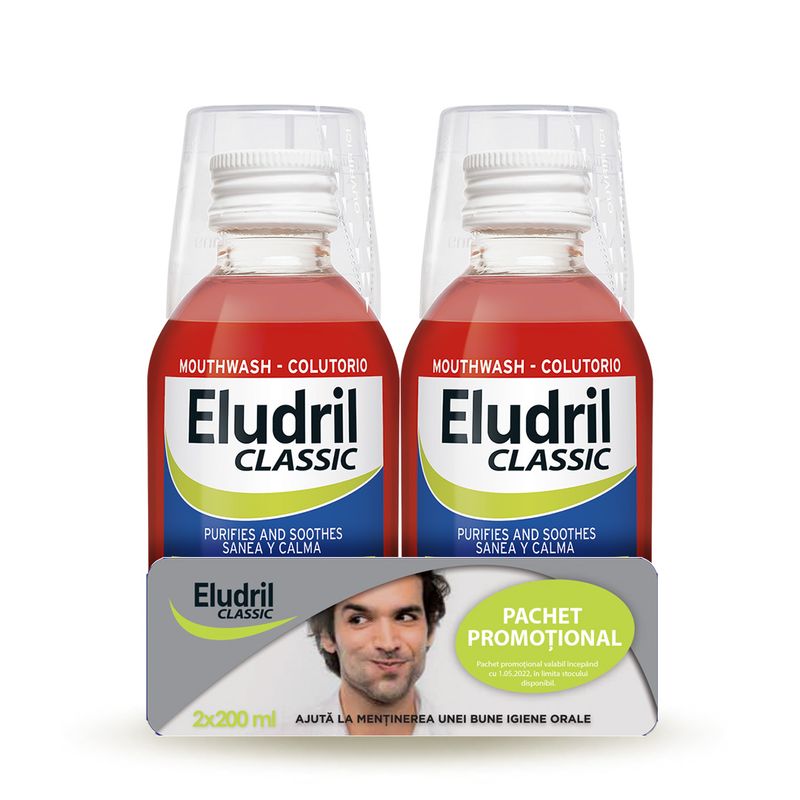 Poza produs Pachet Apa de gura, Eludril Classic | 2x200ml