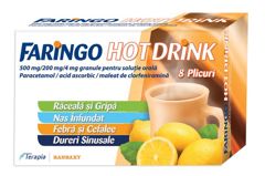 FARINGO HOT DRINK 500 MG/200 MG/4 MG X 8
