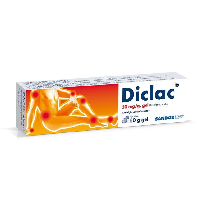 Poza produs Diclac gel, 50 mg/g, Sandoz | 50 g