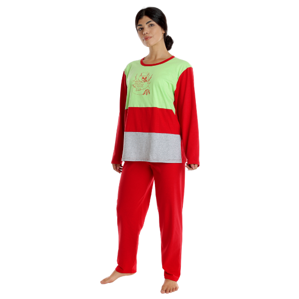 Poza produs Pijama dama AI2358 rosu/vernil/gri, Andana | marimea M