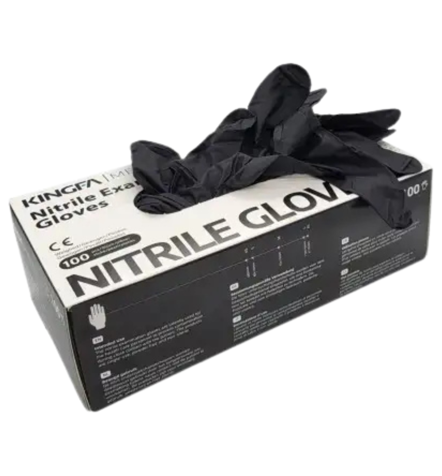 Poza produs Manusi nitril nepudrate S, Kingfa| 100 buc
