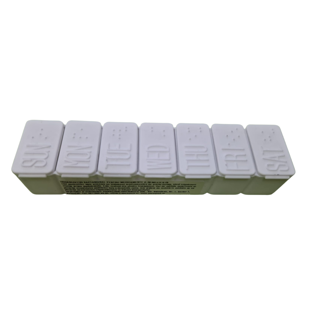 Poza produs Organizator de medicamente saptamanal din plastic 19023S | 7 compartimente