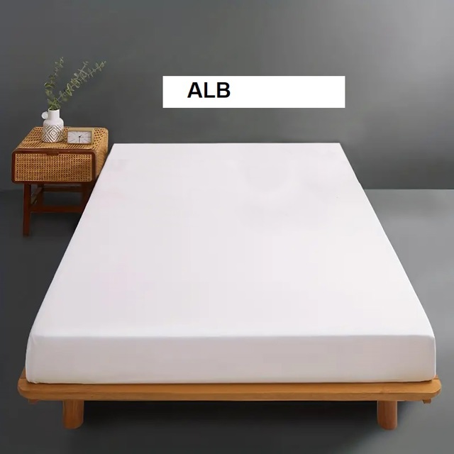 Poza produs Husa de pat cu 1 fata de perna TRICOT alb 90x200 cm, Ralex | 1 buc