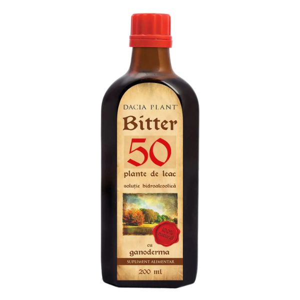 Poza produs Bitter din 50 de plante cu Ganoderma, Dacia Plant | 200 ml