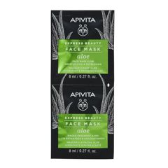 Masca de fata hidratanta cu extract de aloe, Apivita | 2 x 8 ml